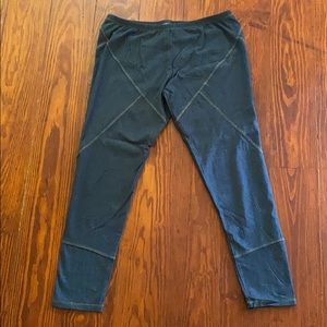 FINAL SALE Denim leggings dark jean look stretchy cool seams